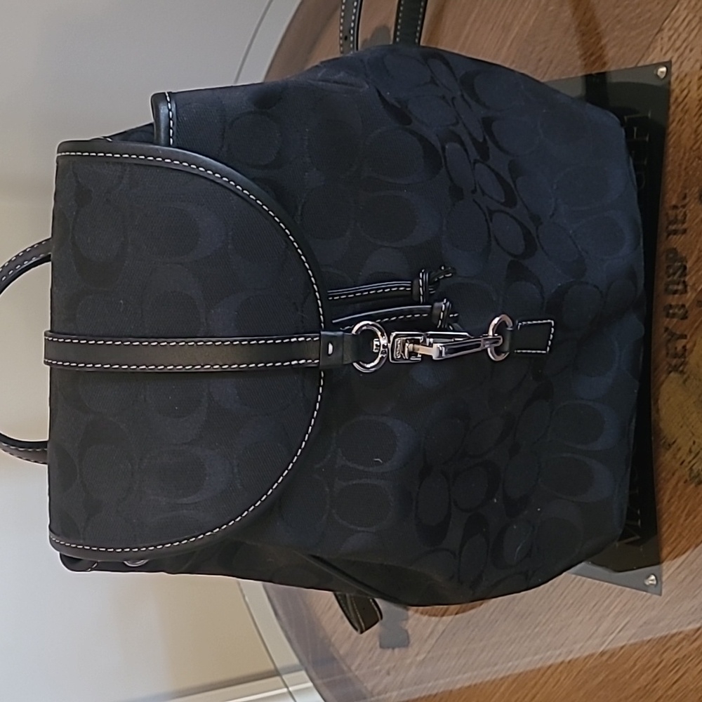 Black Coach Backpack purse